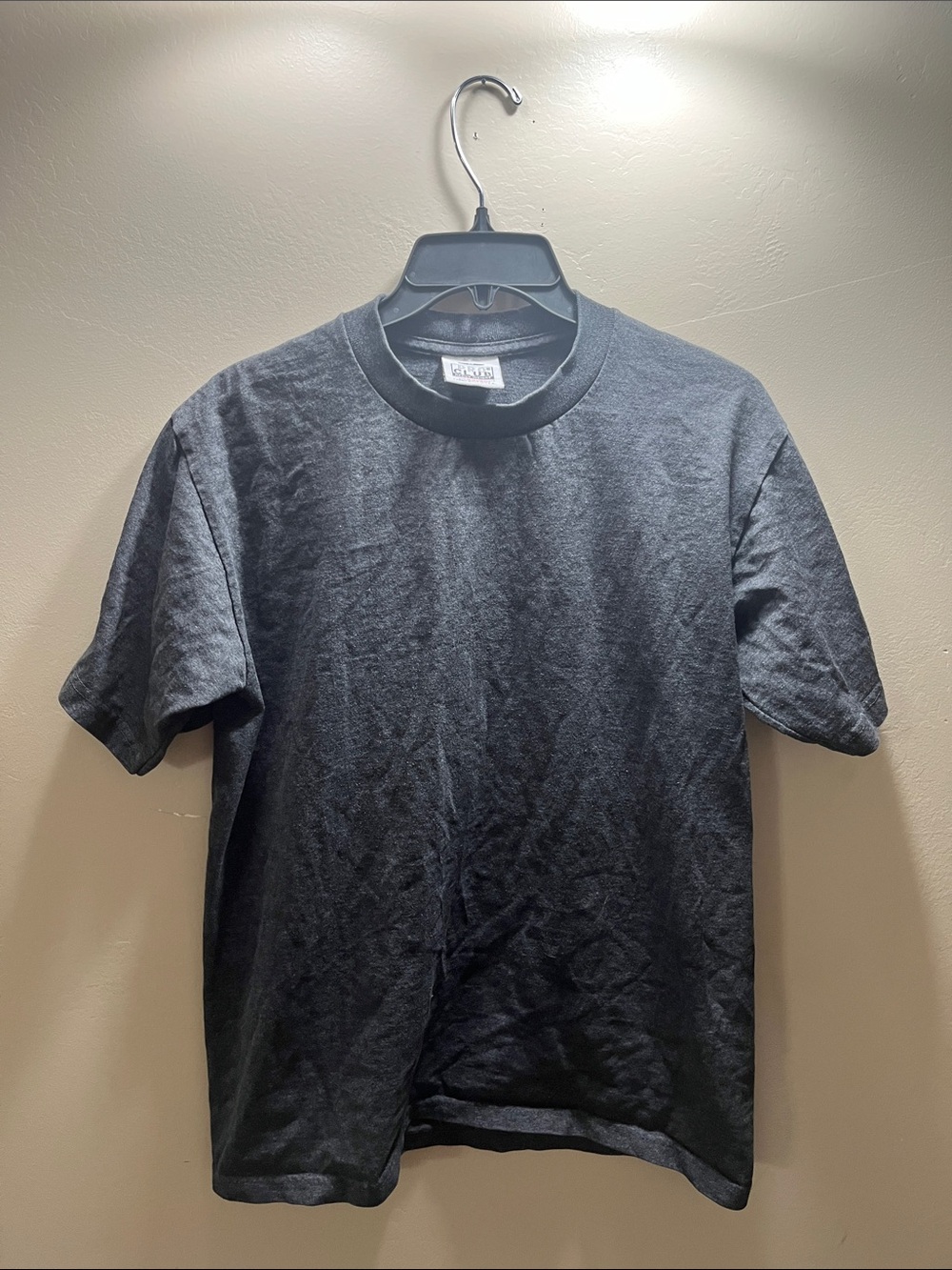 Men's Crew Neck T‑Shirt in Charcoal by Gildan